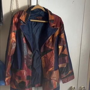 Multicolor Patchwork Women's Blazer